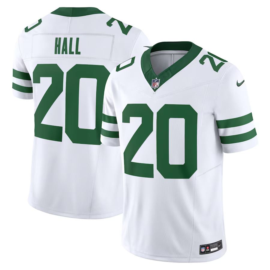 Men New York Jets #20 Breece Hall Nike White Legacy Vapor F.U.S.E. Limited NFL Jersey